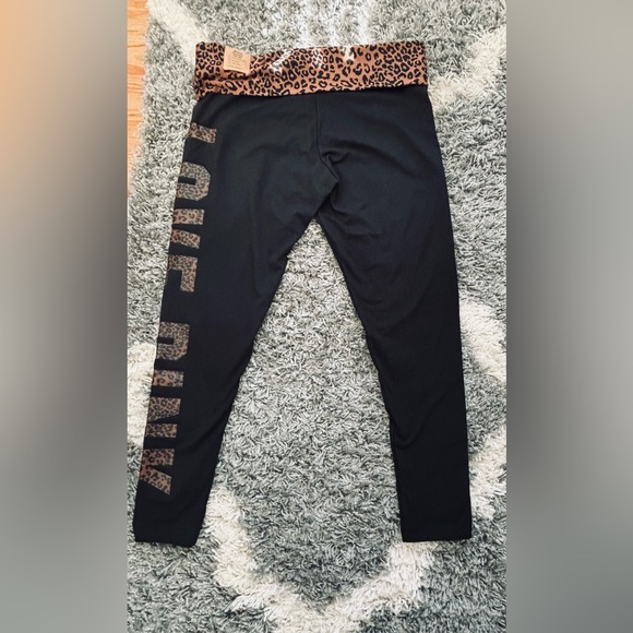 Womenās Victoria Secret PINK Mid Rise Fold over Leggings- NWT - Picture 3 of 5